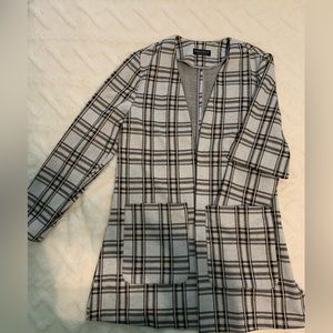 Really sharp gray, black and tan jacket.